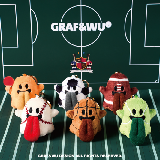 “Streetwear Lovers Must - Grab! GRAFWU Sports Ghost Keychains: Hip - Hop × Cuteness”