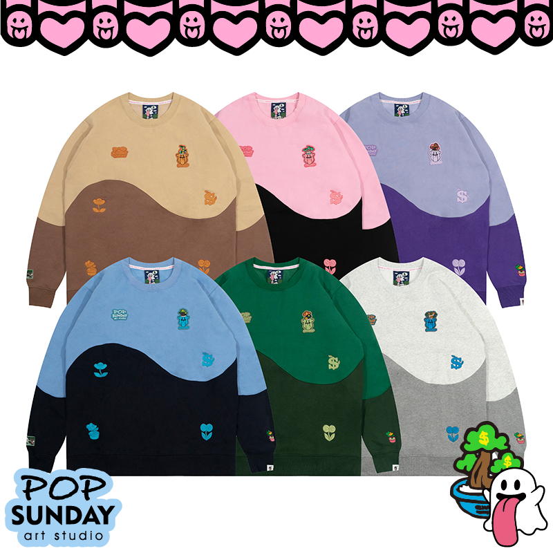 GRAF X POPSUNDAY Collaboration Money Tree Cute Ghost Crewneck