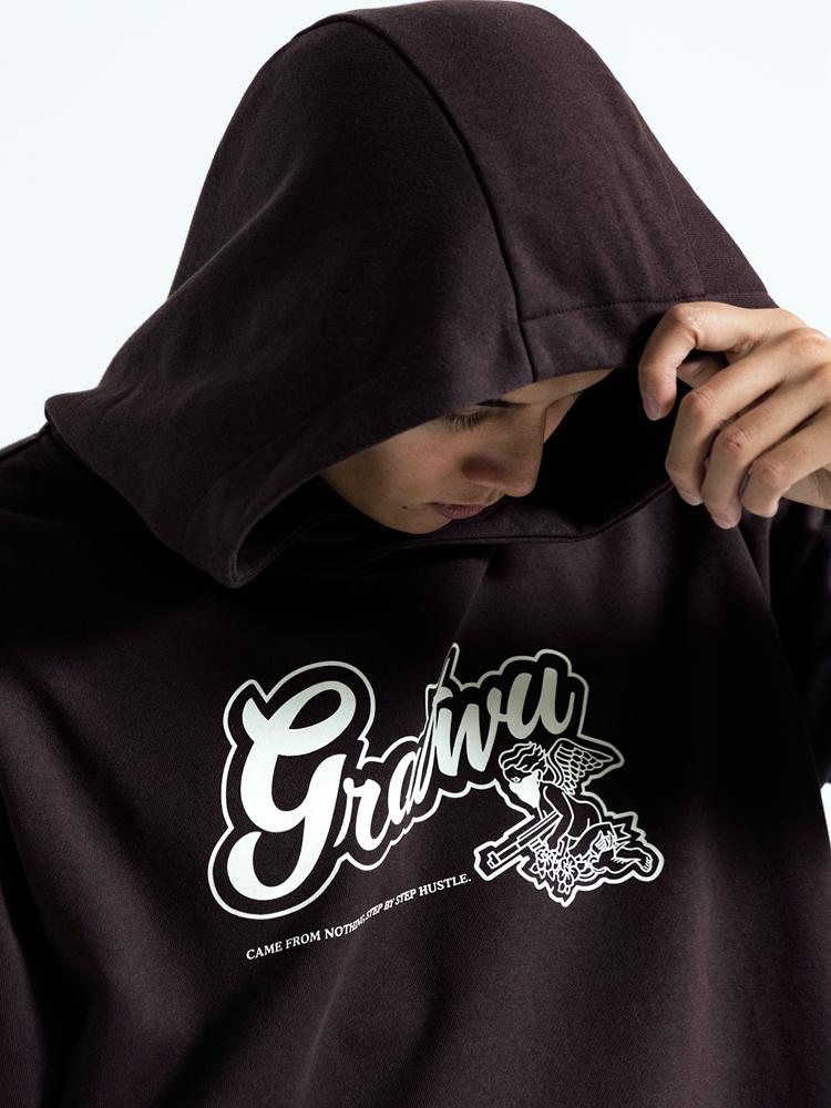 GRAF&WU AK Angel Letter Print Hoodies