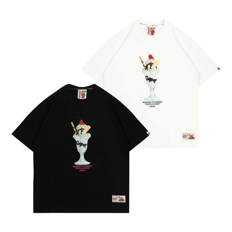 GRAFWU Cherry Cute Ghost Sundae T-Shirts