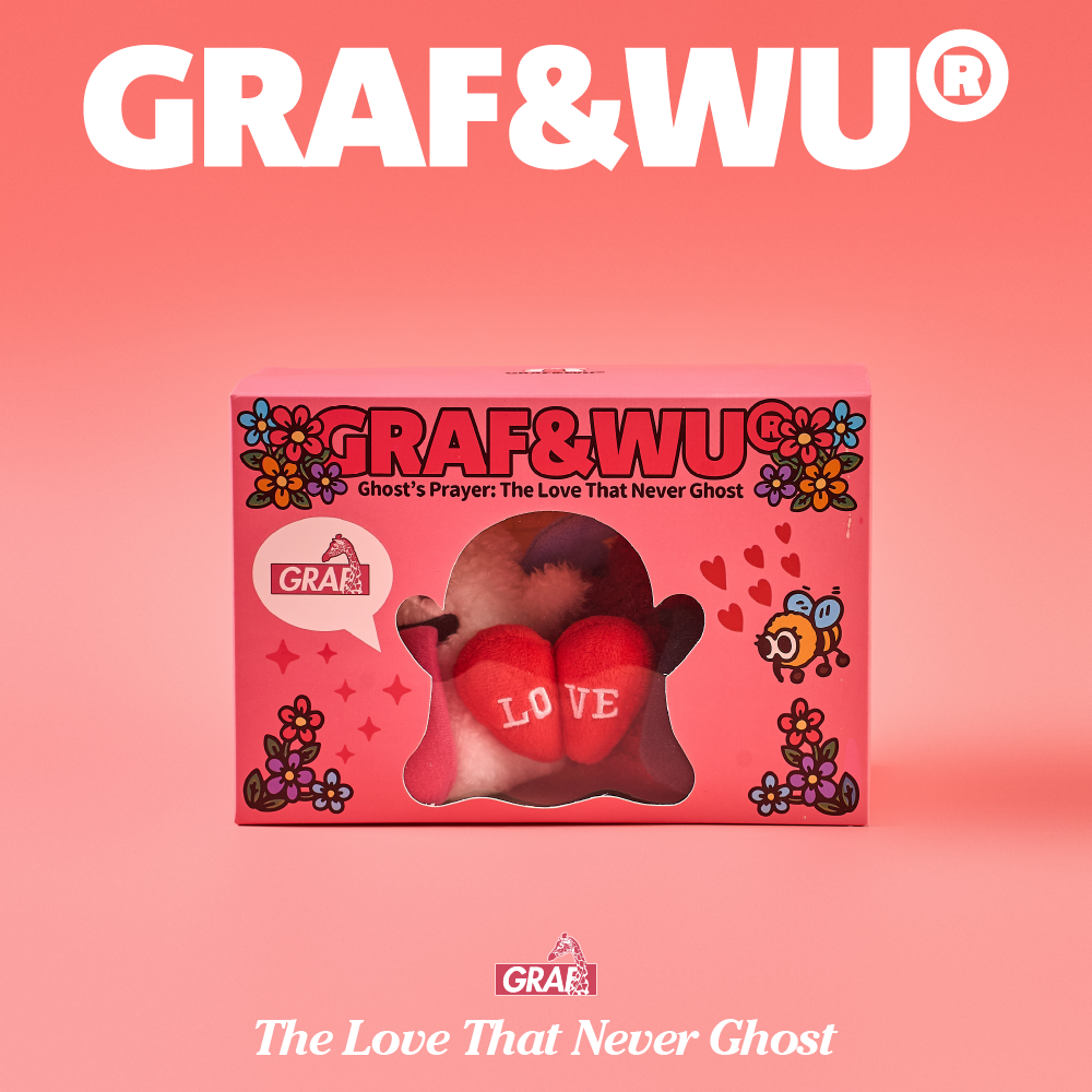 GRAF&WU BooGhost Unfading Love Magnetic Couple Plush Bag Charm