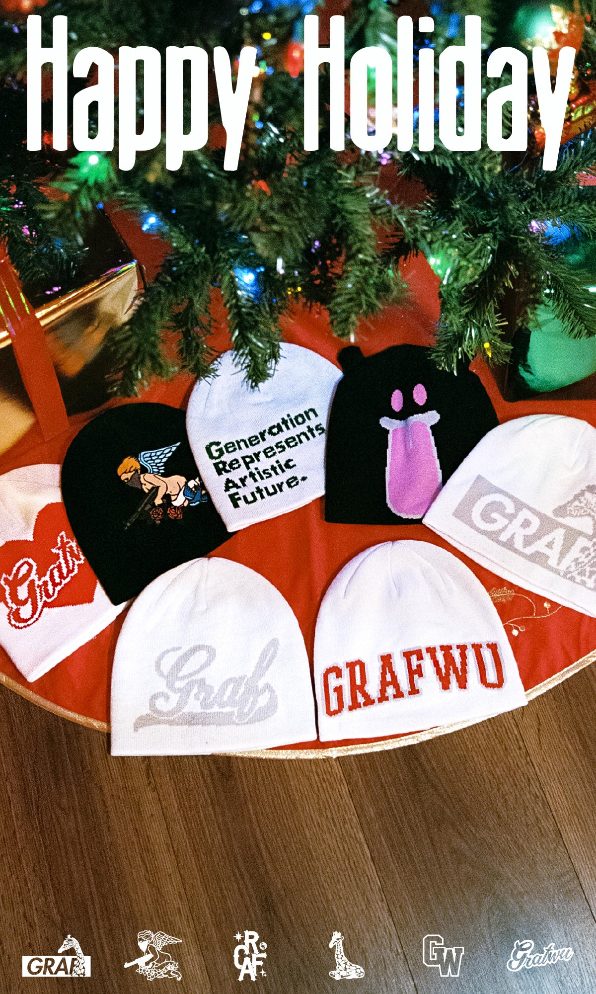GRAFWU Brend Angel Devil Y2k Knitted Beanie