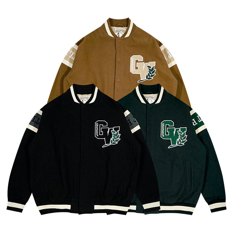 GRAF&WU Keep It Rare Hustle Hard Canvas Jacket Baseball Coat