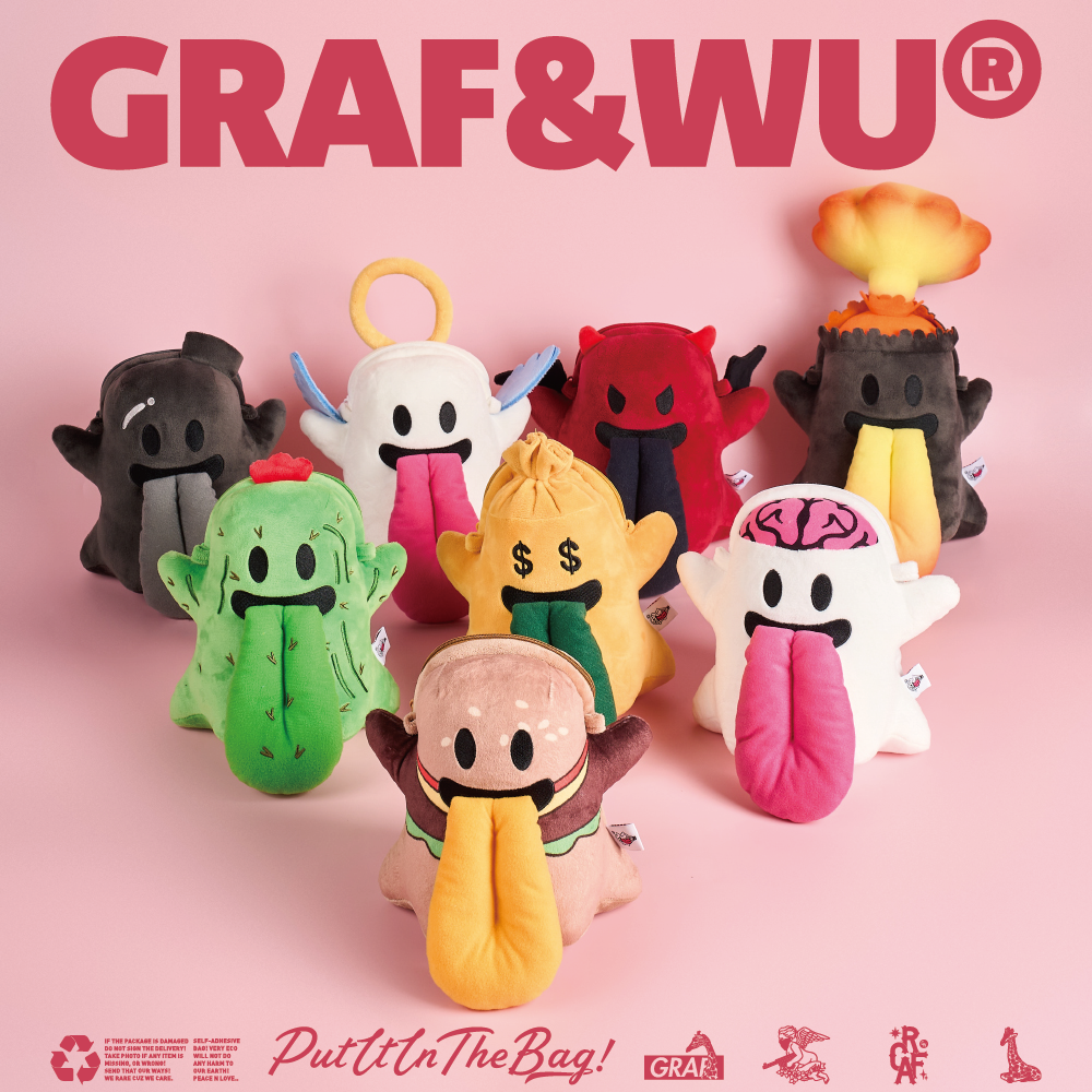 GRAF&WU Booghost Doll Bag Cute Ghost Angel Devil Messenger Bag Plush Mobile Phone Bags Portable Small Backpack Men Women Lovely Sling Bag