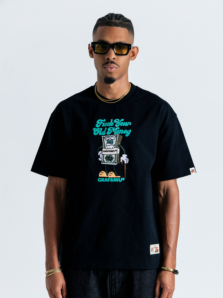 GRAFWU F*Ck your old money Letter T-Shirts