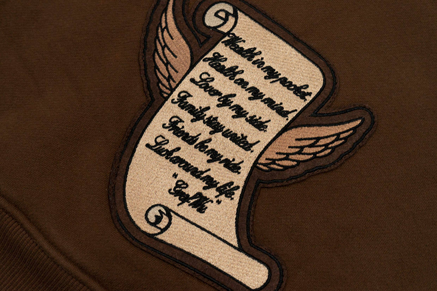 GRAF&WU Celebrate Days Off Embroidered Fleece Oversized Hoodie
