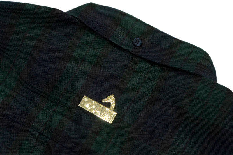 GRAF&WU Heart Floral Embroidered Vintage British Plaid Shirt Jacket