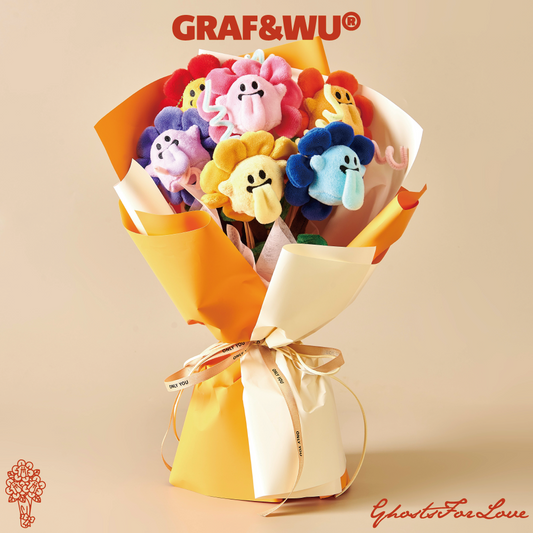 GRAF&WU Flower Cute Ghost Plush Bag Charms