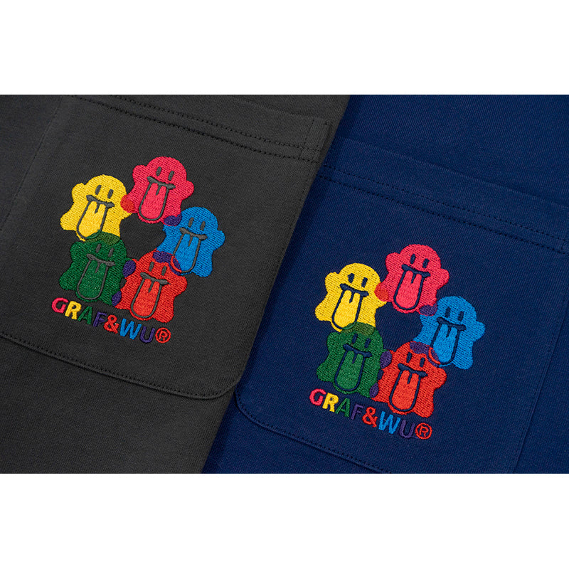 GRAFWU Five-Ring Olympic Cute Ghost T-Shirts