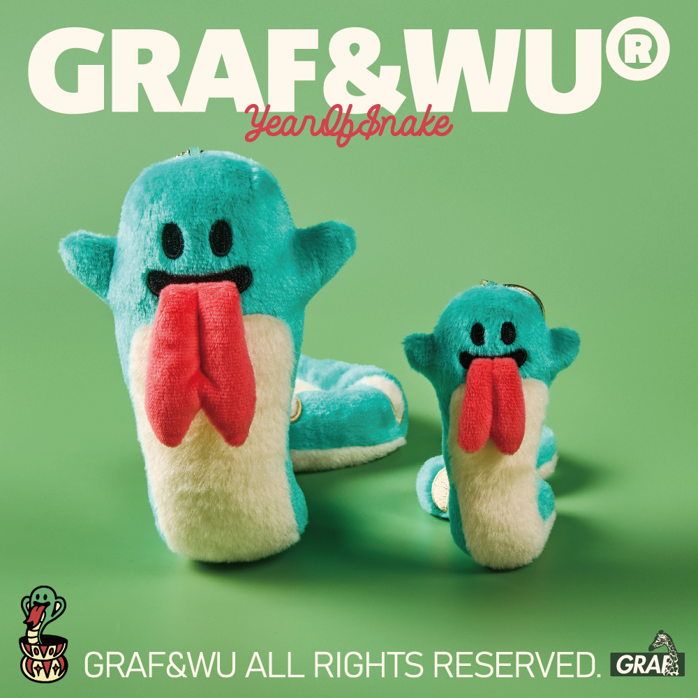 GRAF&WU Bag Charm Snake Cute Ghost Bag Pandents Plush Trendy Keychain Fashion Doll Bag Hanging Adult Teens Bag Pendant