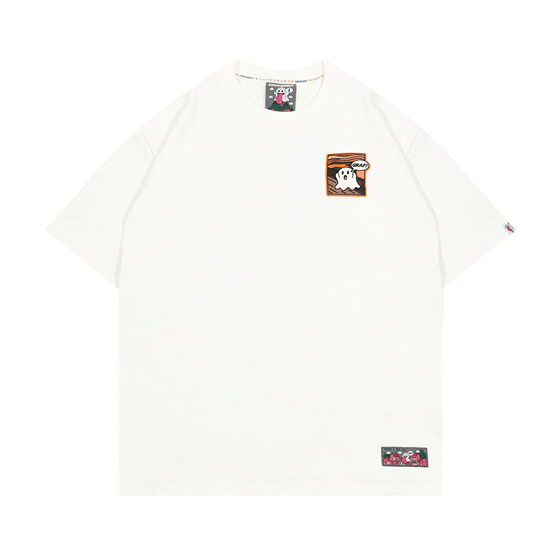 GRAF&WU T-shirts【World famous paintings】12 paintings of art Mona Lisa BooGhost embroidered short sleeves
