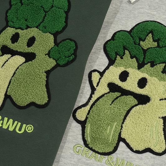 GRAF&WU Cabbage Carrot Vegetable Cute Ghost Hoodie