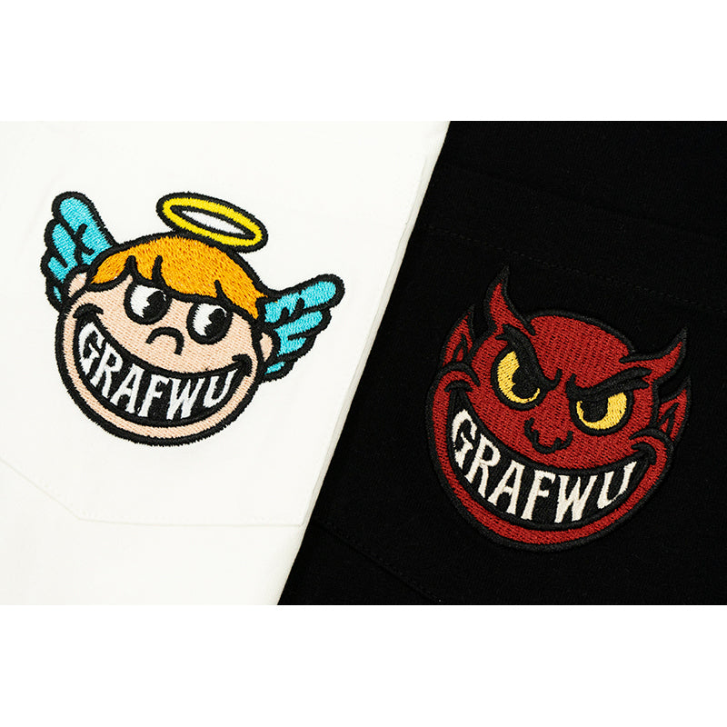 GRAFWU Angel Devil Cute Face T-Shirts