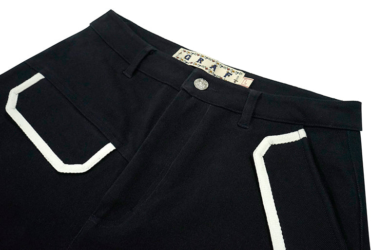 GRAFWU Retro Old School Canvas Trousers