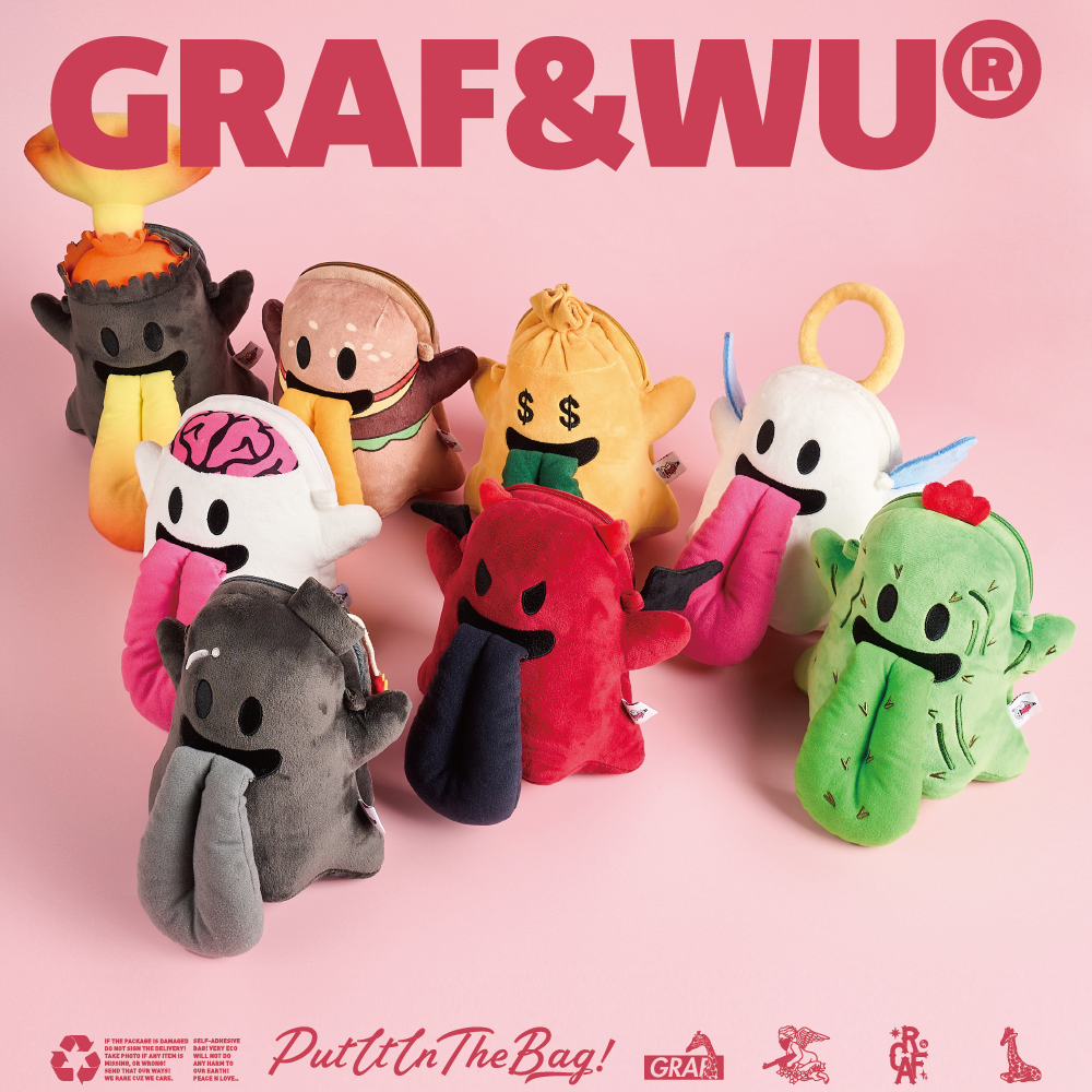 GRAF&WU Booghost Doll Bag Cute Ghost Angel Devil Messenger Bag Plush Mobile Phone Bags Portable Small Backpack Men Women Lovely Sling Bag