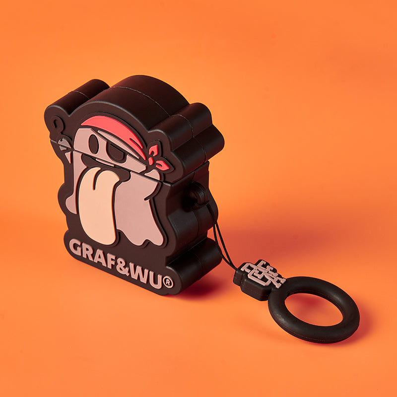 GRAF&WU AirPods Cover Cute Ghost 2.0 Earphone Cover Hamburger Volcano Angel Silicone AirPod Cover Fashion Earphone Cover