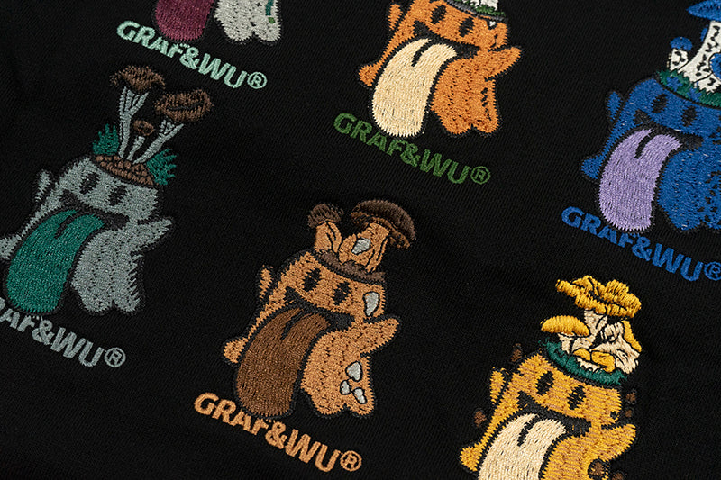 GRAF&WU 12 Magical Mushrooms BooGhost Character Hoodies