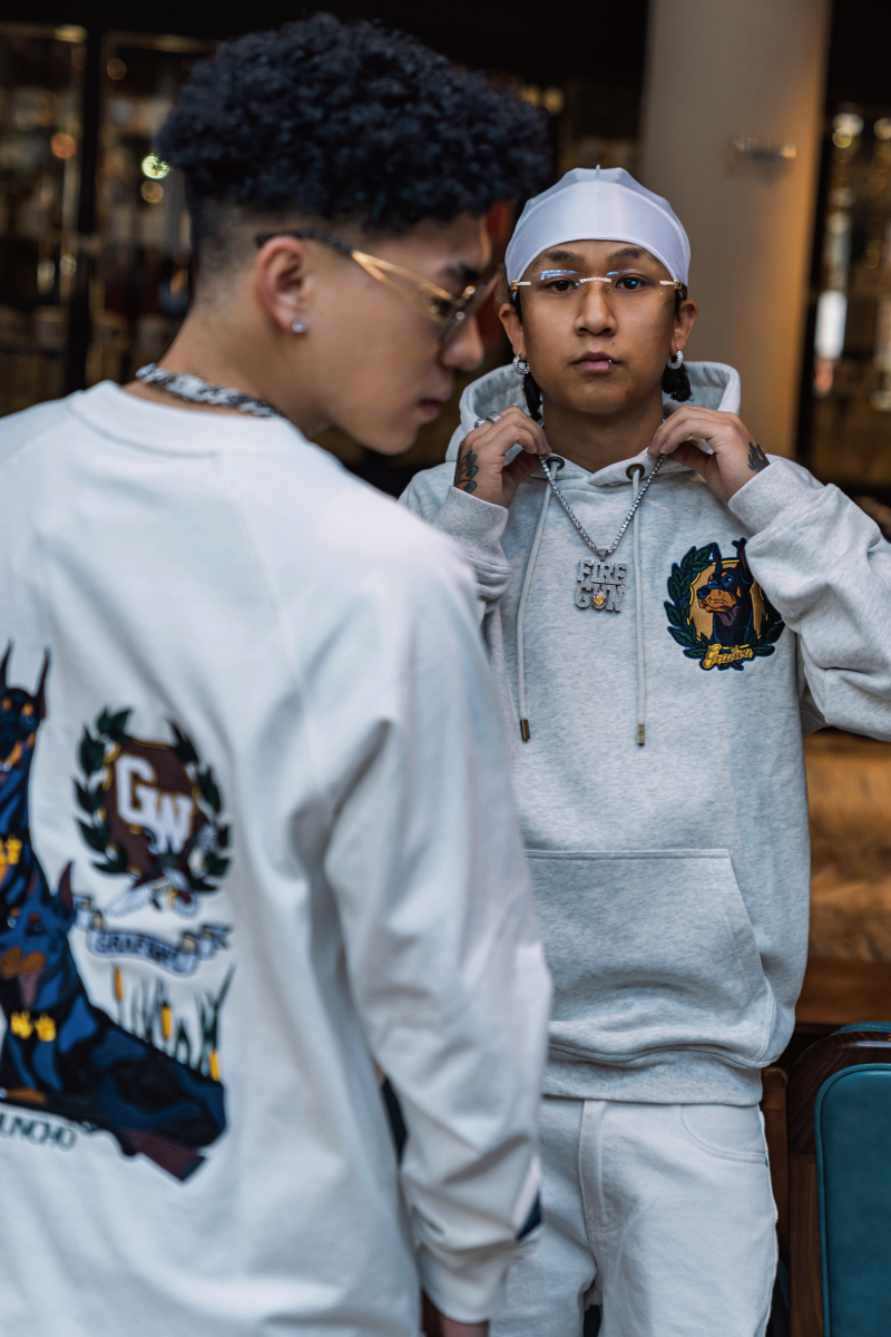 GRAF&WU Huncho Leader Bloodthirsty Doberman Thick Fleece Hoodies