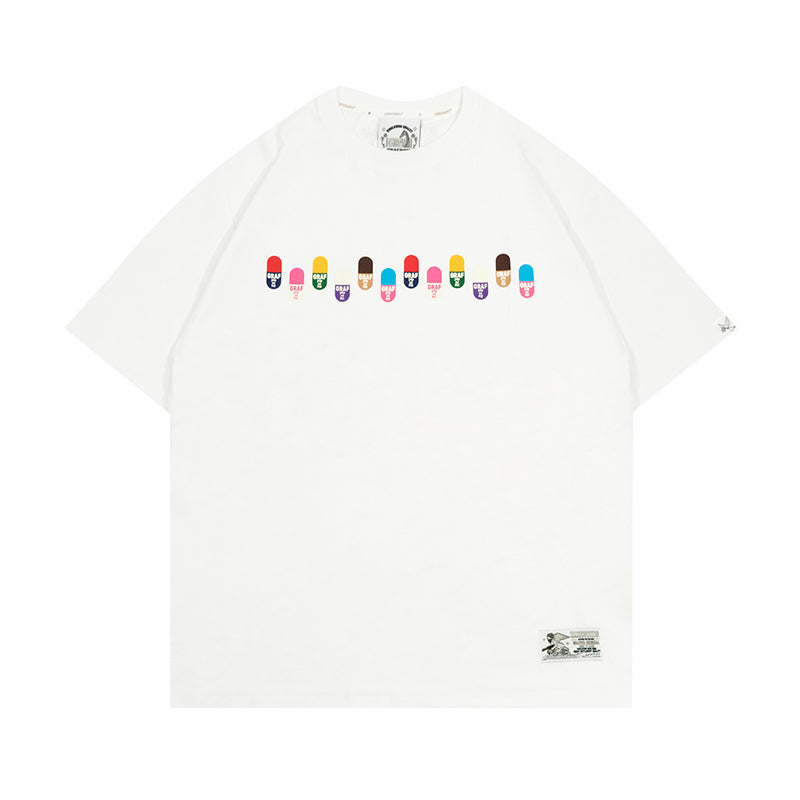 GRAFWU Cute Pill Pattern T-Shirts