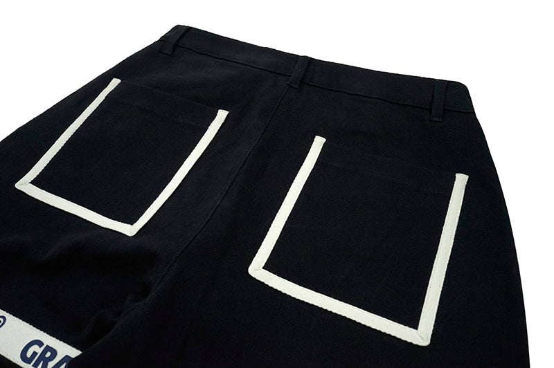 GRAFWU Retro Old School Canvas Trousers