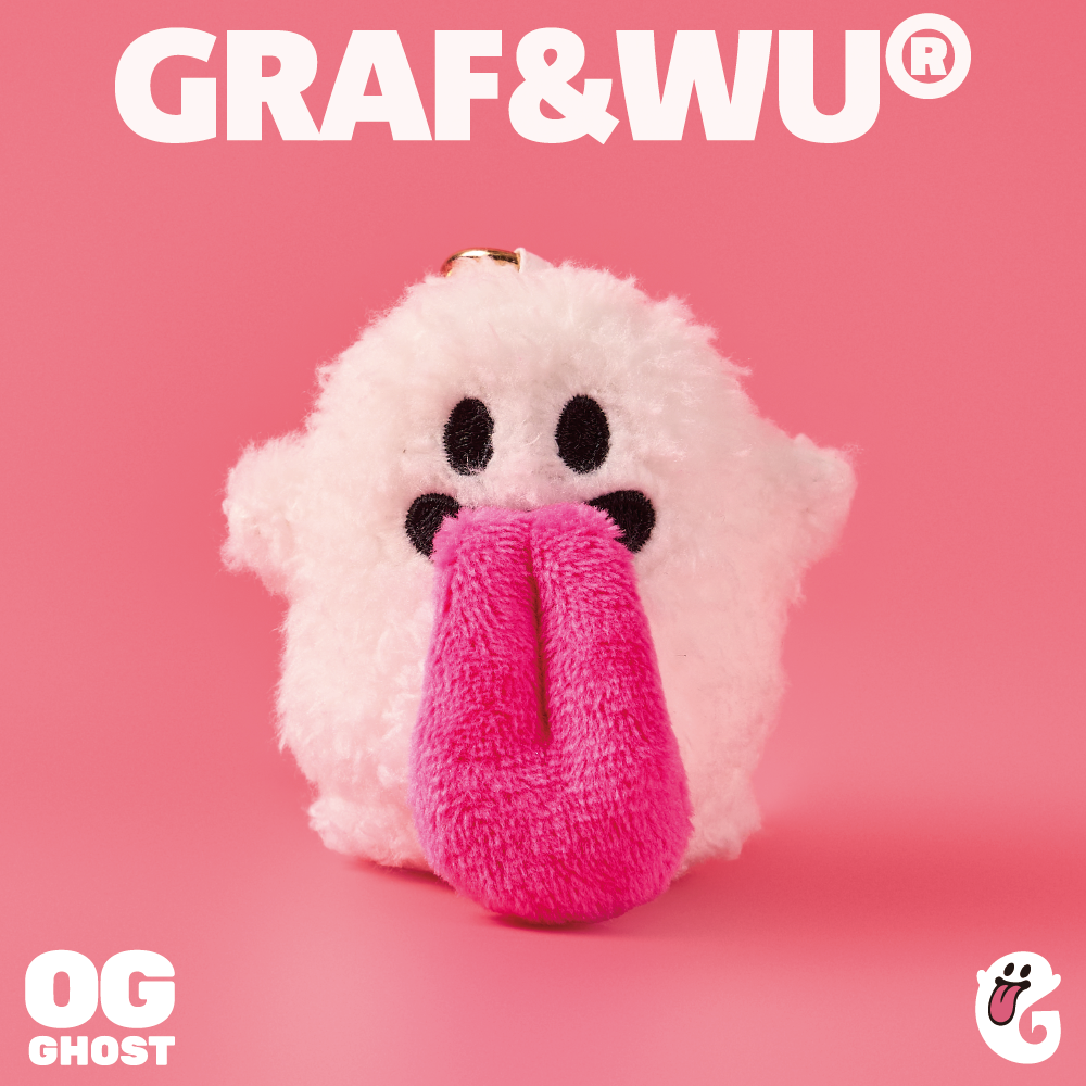 GRAF&WU Bag Charms OG Cute Ghost Keychains Plush Boo Ghost Trendy Doll Bag Hanging Fashion Keychain Men Women Lovely Bag Pandents