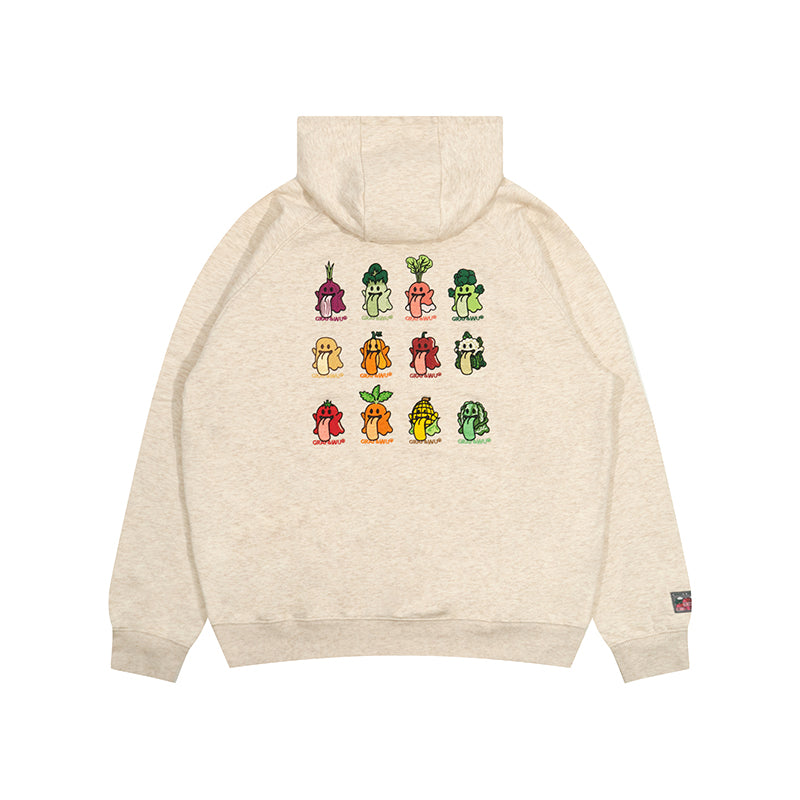 GRAF&WU Original 12 Cute Vegetable Ghost Embroidered Hoodies