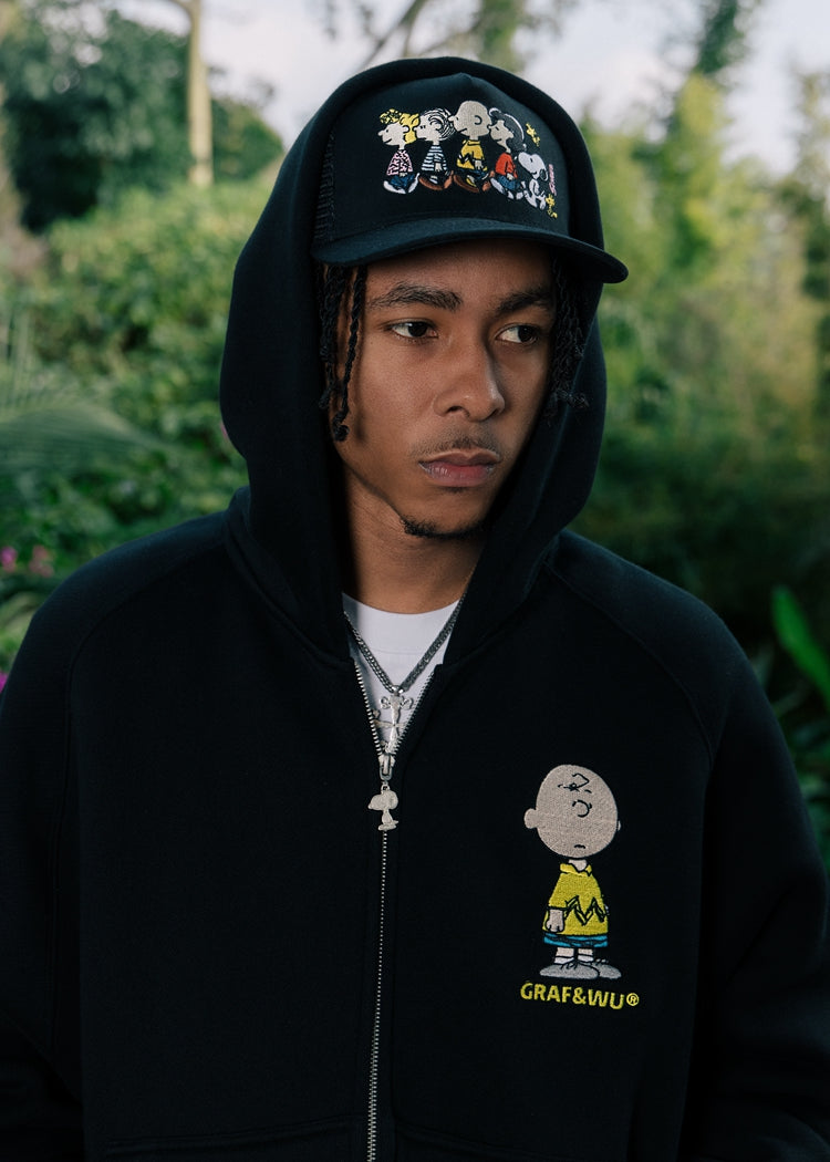 Graf X Peanuts Collaboration Charlie Brown Character Embroidery Baseball Caps