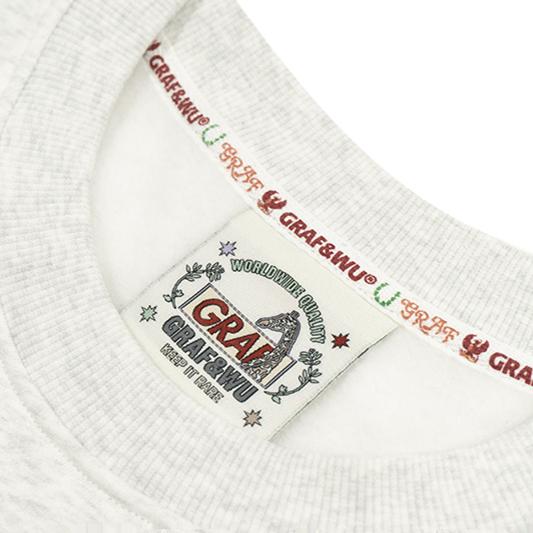 GRAF&WU Lips Say GRAF Lip-sync Embroidery Hoodie Cozy Sweatshirt