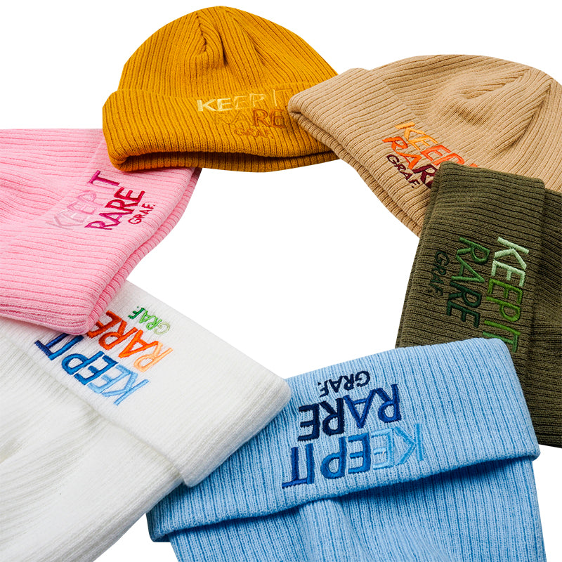 GRAF&WU KEEP IT RARE Colorful Embroidered Knitted Hat