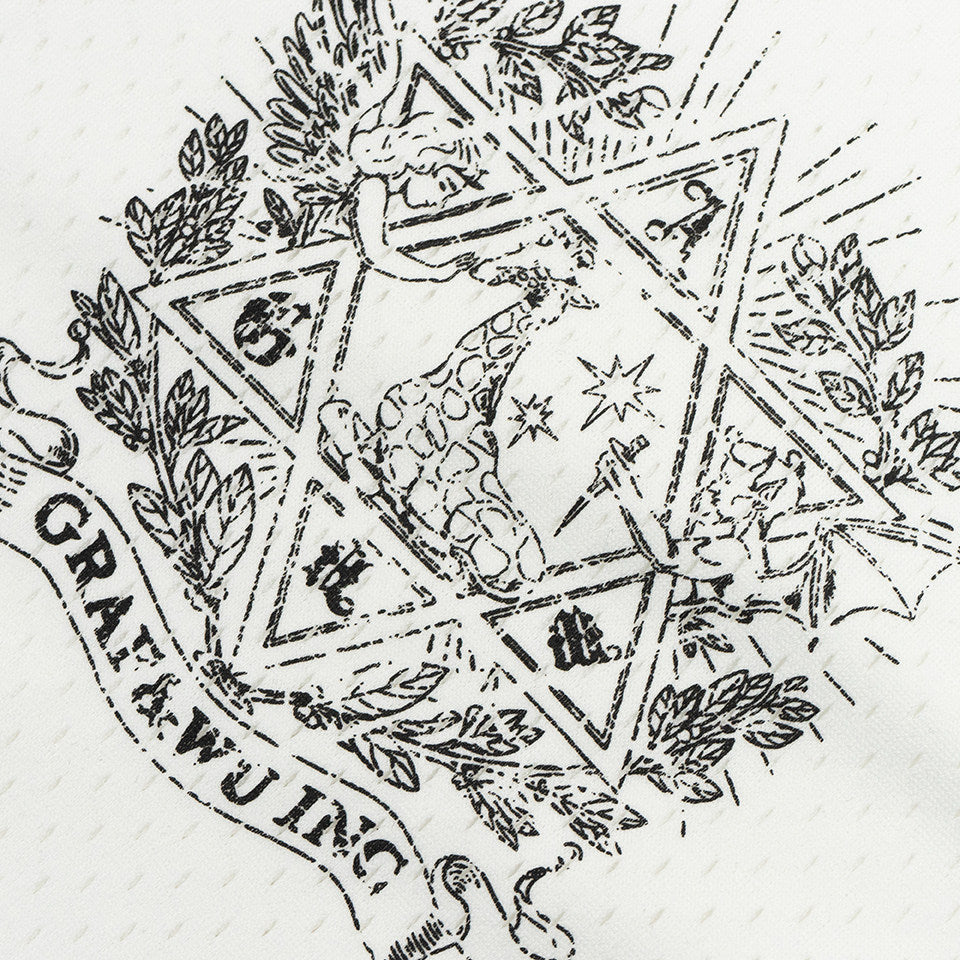 GRAF&WU Giraffe Badge Print Double-layered Mesh Breathable Hoodie