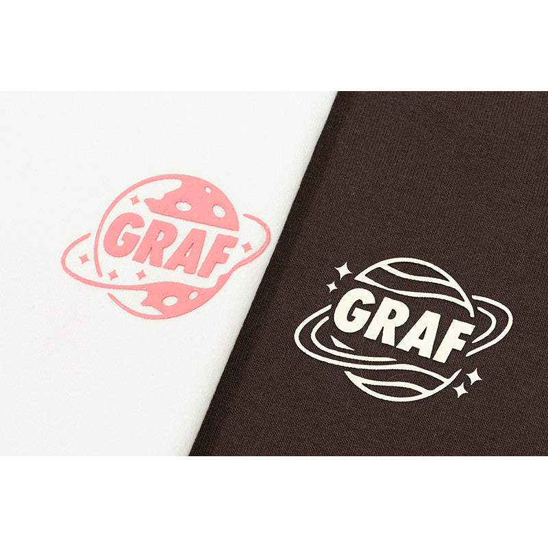 GRAF&WU T-Shirts Earth Planet Universe Rocket Pattern Design Short-Sleeved Fashionable 3D Print Casual Short Sleeves Men Women Cotton T-Shirt