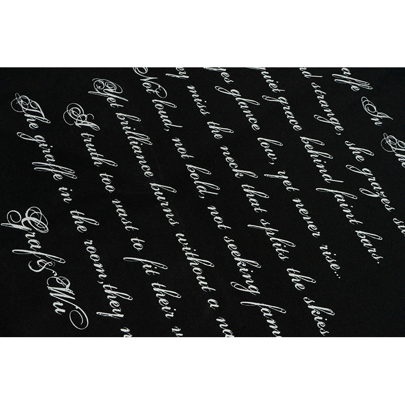 GRAFWU Giraffe In The Black Room Poem T-Shirts