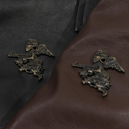 GRAF&WU Bronze Metal Angel Giraffe Retro Coat
