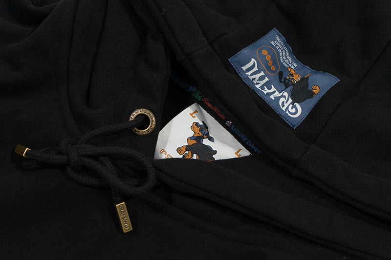 GRAF&WU Huncho Leader Bloodthirsty Doberman Thick Fleece Hoodies