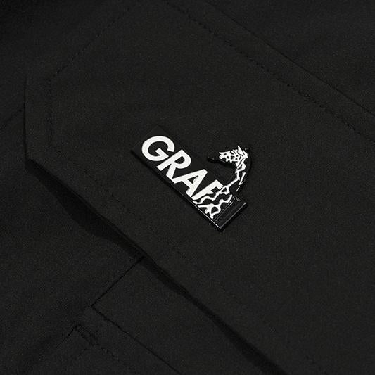 GRAF&WU Deer Metal Logo Lightweight Loose Cargo Casual Trousers