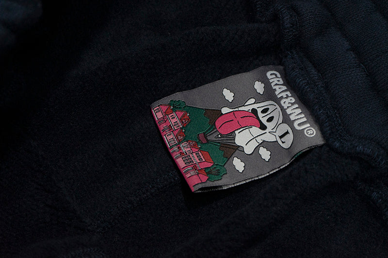 GRAF&WU Christmas Gingerbread Men Chimney Cute Ghost Loose Fleece Pant