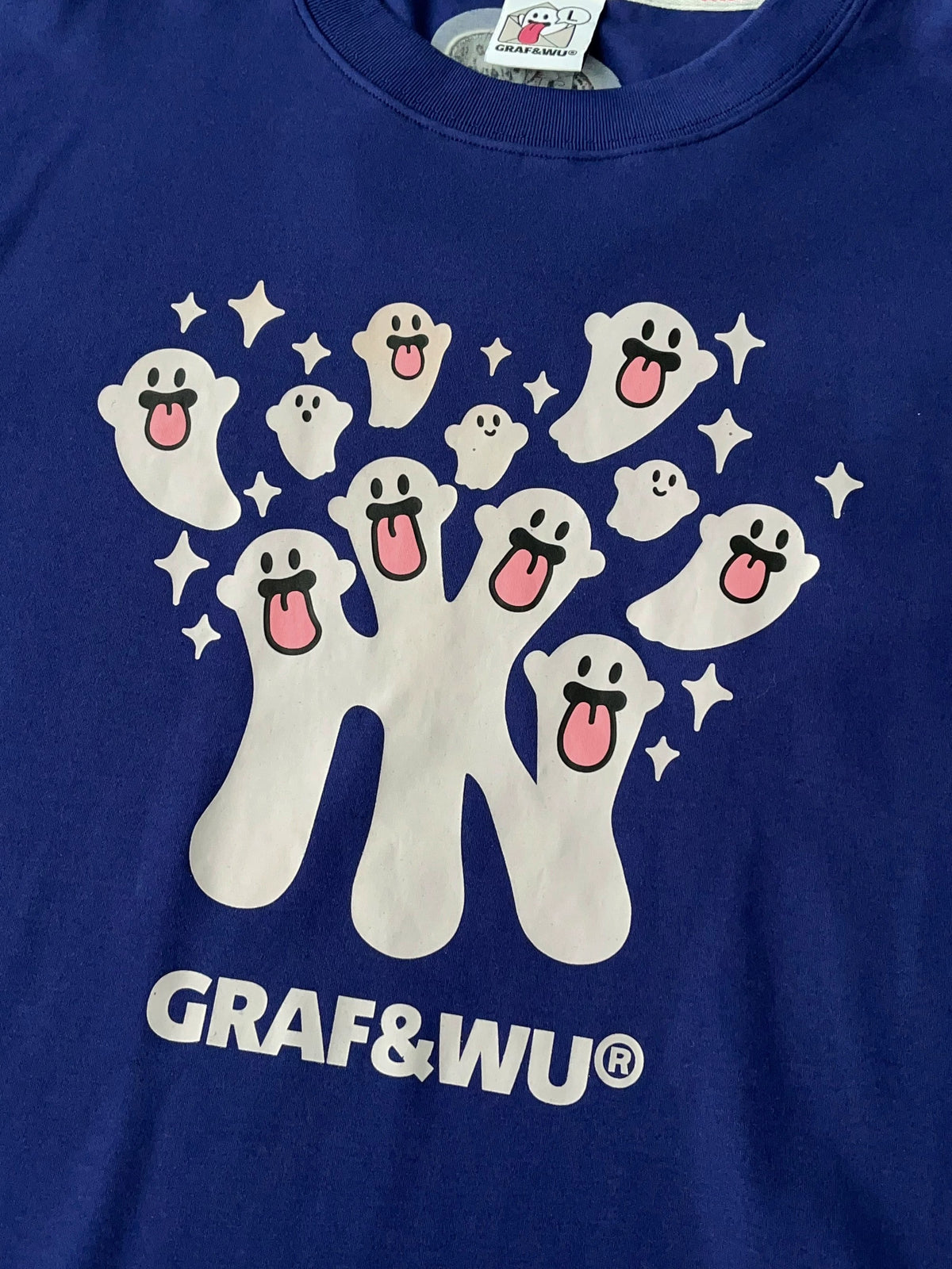 Ghost Puff-Print Long Sleeve Tee for Couples