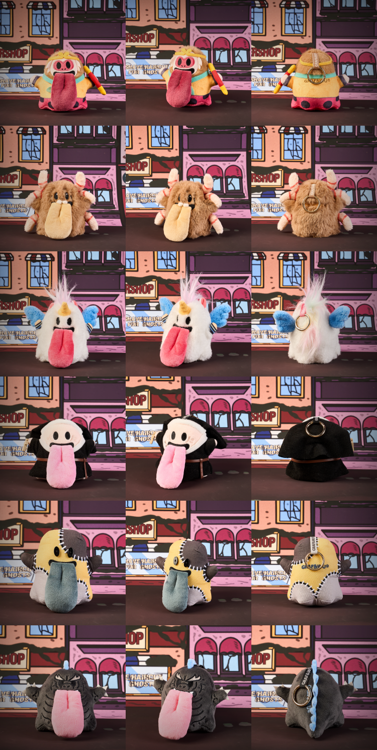 GRAF&WU Halloween Bat Black Cat Ghost Bag Charm Trendy Doll