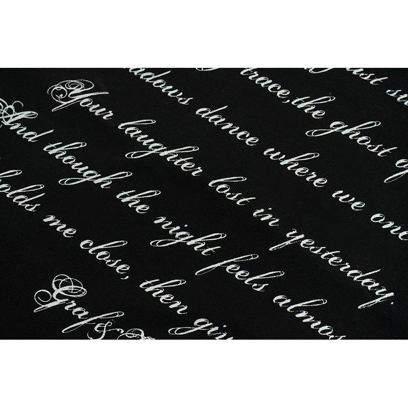 GRAFWU Booghost of you Sad Memories Poetry Text T-Shirts