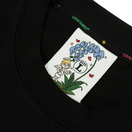 GRAF&WU【A Pearl】T-Shirts Opened Shell Pearl Fashion Short Sleeves Embroidery Pattern Short Sleeve Small Pocket Detail Design Tees Summer T-Shirt