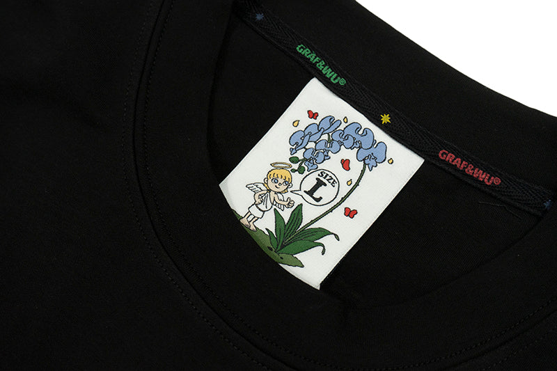 GRAF&WU【A Pearl】T-Shirts Opened Shell Pearl Fashion Short Sleeves Embroidery Pattern Short Sleeve Small Pocket Detail Design Tees Summer T-Shirt