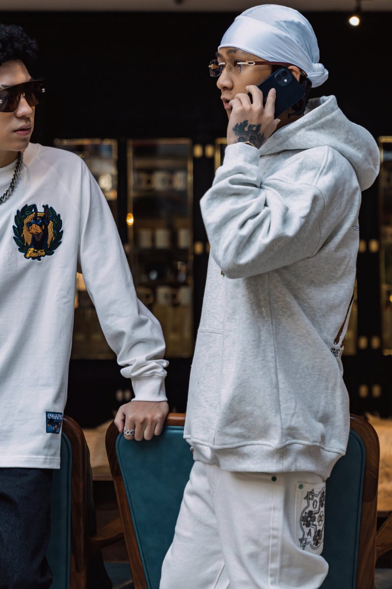 GRAF&WU Huncho Leader Bloodthirsty Doberman Thick Fleece Hoodies