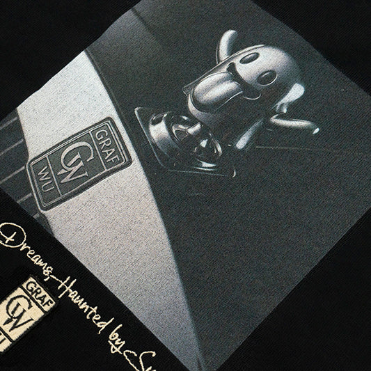 GRAF&WU T-Shirts【25vol.2】Fashion Car Logo Cute Ghost Pattern Short-Sleeved Casual Cotton Short Sleeve Hip-Hop Streetwear T-Shirt