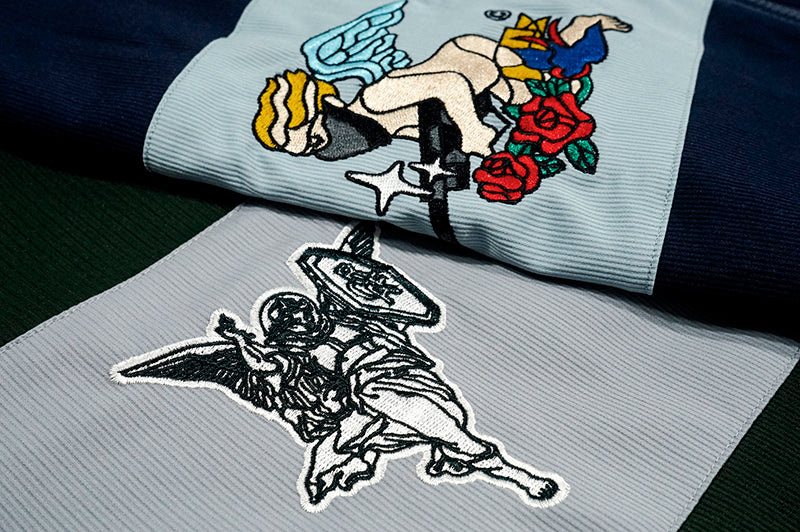GRAF&WU Angel Giraffe Goddess Embroidered Design Sports Jacket