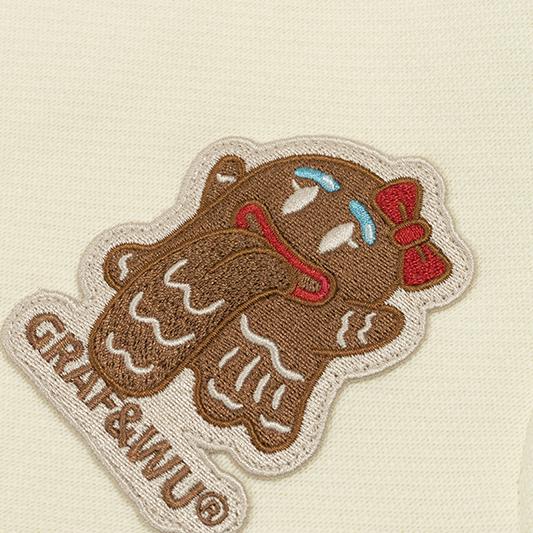 GRAF&WU Christmas Gingerbread Men Chimney Cute Ghost Loose Fleece Pant