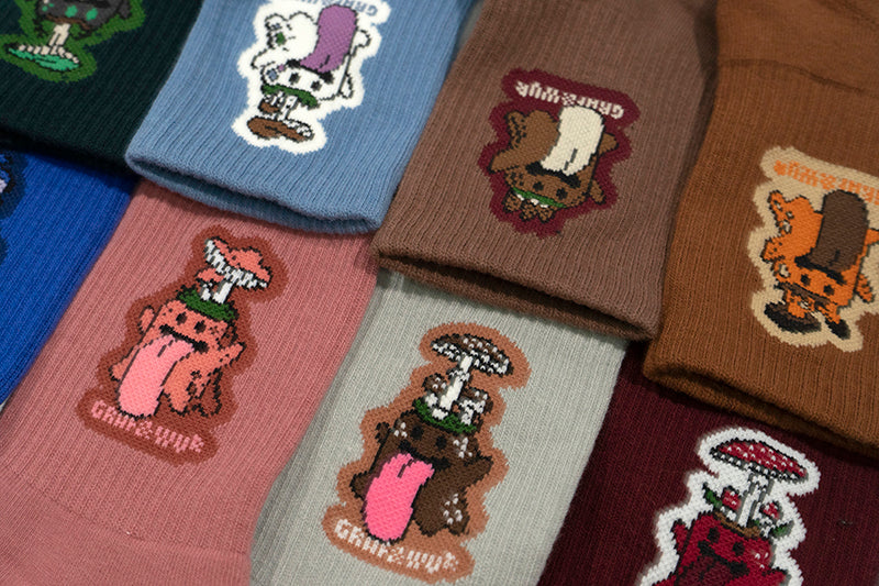 GRAF&WU Socks Magic Mushroom BooGhost Character Socks Cute Ghost 2.0 Socks Skateboard Sports Cotton Socks Men Women Fashion Socks