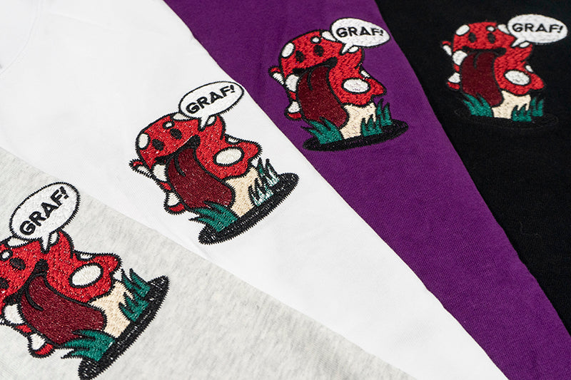 GRAF&WU T-Shirts Cute Nature Shroom Pattern Short Sleeve Fashionable 12 Mushroom Boo Ghost Design T-Shirts