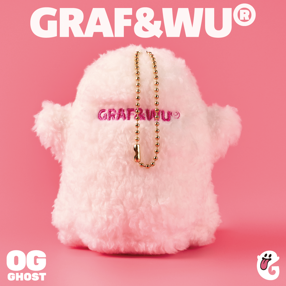 GRAF&WU Bag Charms OG Cute Ghost Keychains Plush Boo Ghost Trendy Doll Bag Hanging Fashion Keychain Men Women Lovely Bag Pandents