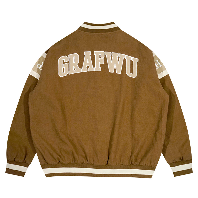 GRAF&WU Keep It Rare Hustle Hard Canvas Jacket Baseball Coat