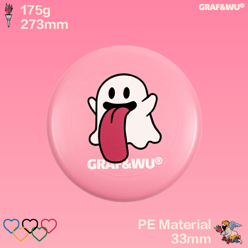 GRAF&WU Brand Ultimate Frisbee Cute Ghost Angel 175g Flying Disc Professional Competition Standard Design Frisbee Outdoor Sports Disc